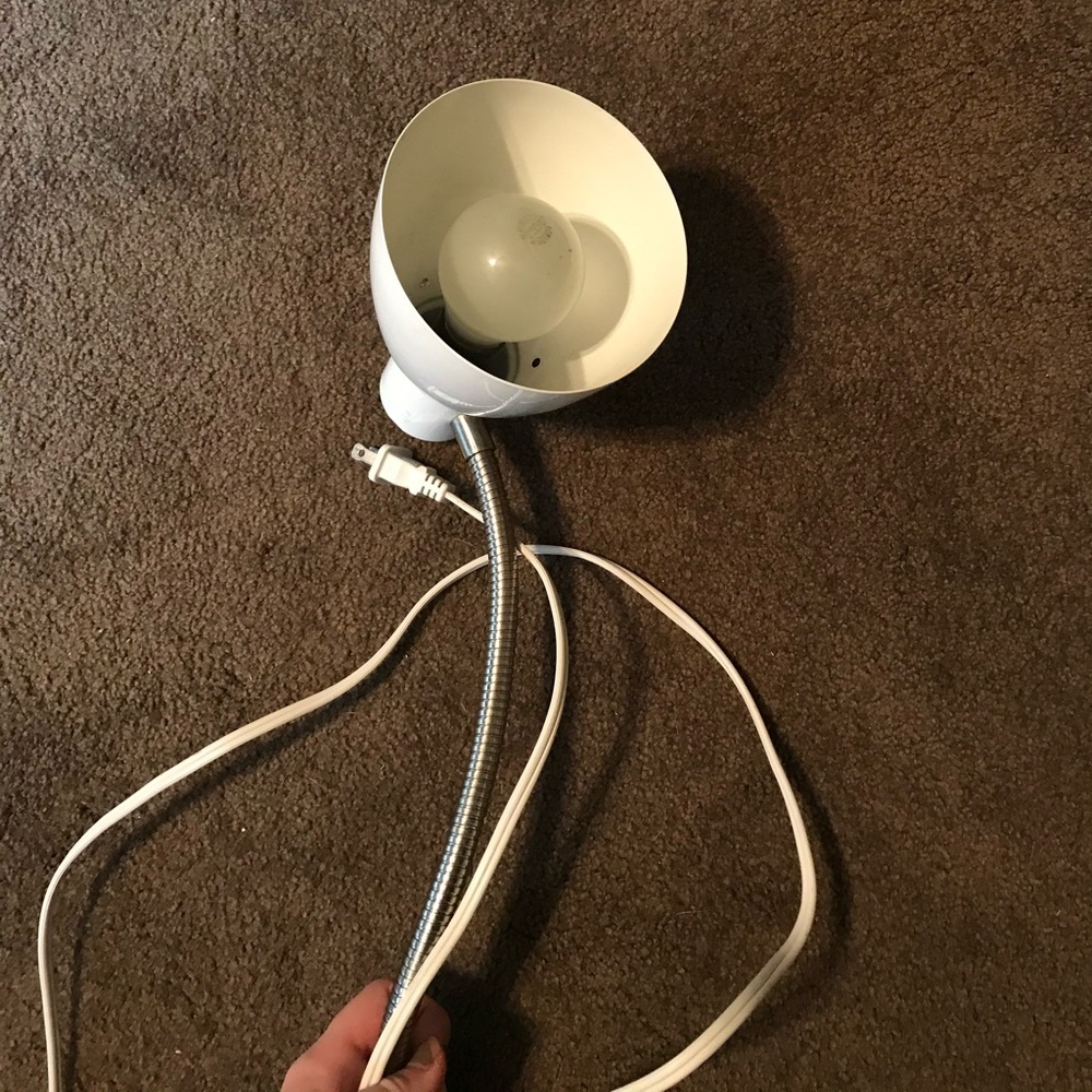 white bending light
